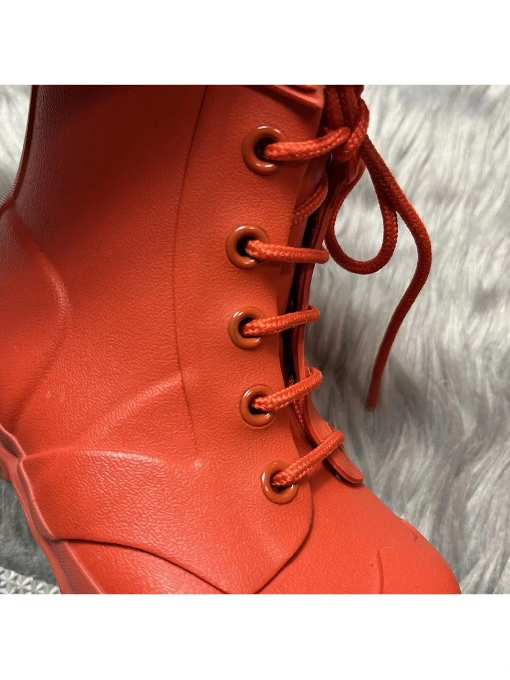 Hunter Toddler Lace Up Rain Boots Orange Size 8B/9G